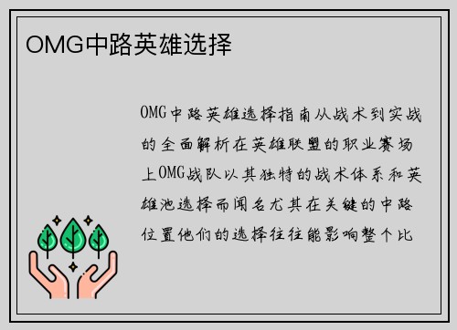 OMG中路英雄选择